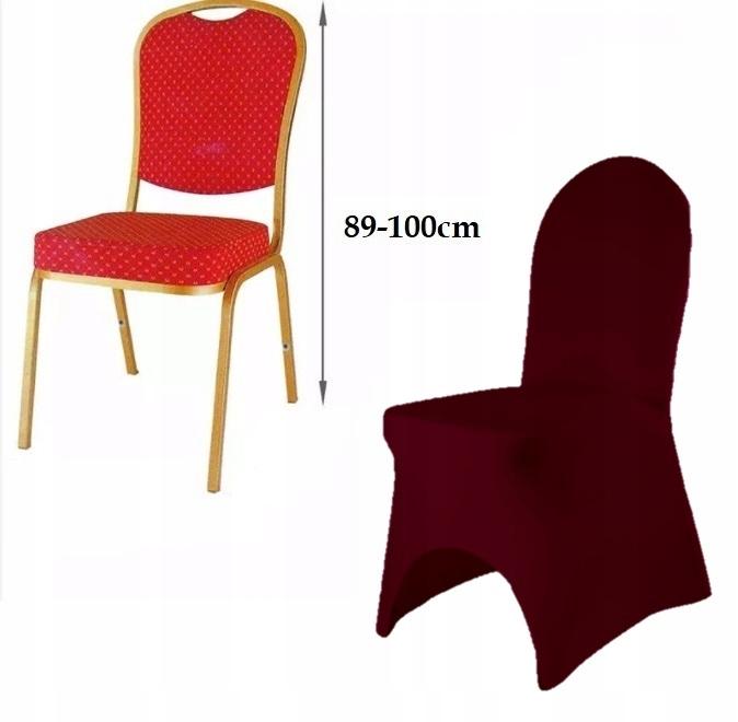 Dark Red Elastic Chair Cover Premium