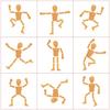 8Pcs Halloween Human Skeleton Biscuit Mold Cake Baking Flip Sugar Home 3D Cookie Party Decor Seal Compression Molding Plastic