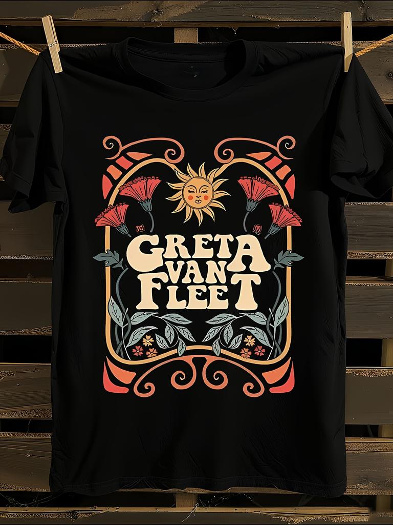 T-shirt Vintage Greta Van Fleet Graphique de Groupe de Rock Vintage ...