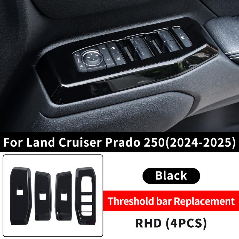 For Toyota Land Cruiser 250 2024 Windows Control Panel Decoration Protective Sticker Prado LC250 Interior Accessories Tuning