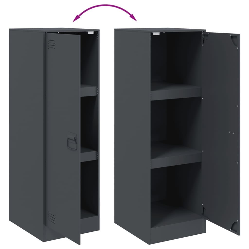Sideboard Anthracite 34.5 x 39 x 107 cm Steel