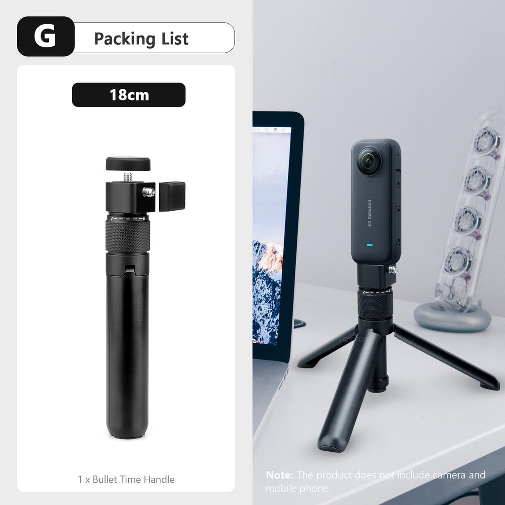 Vamson Invisible Selfie Stick for Insta360 X3 Rotating Time Handheld Tripod for Insta 360 ONE X2 ONE RS GoPro Accessories 7