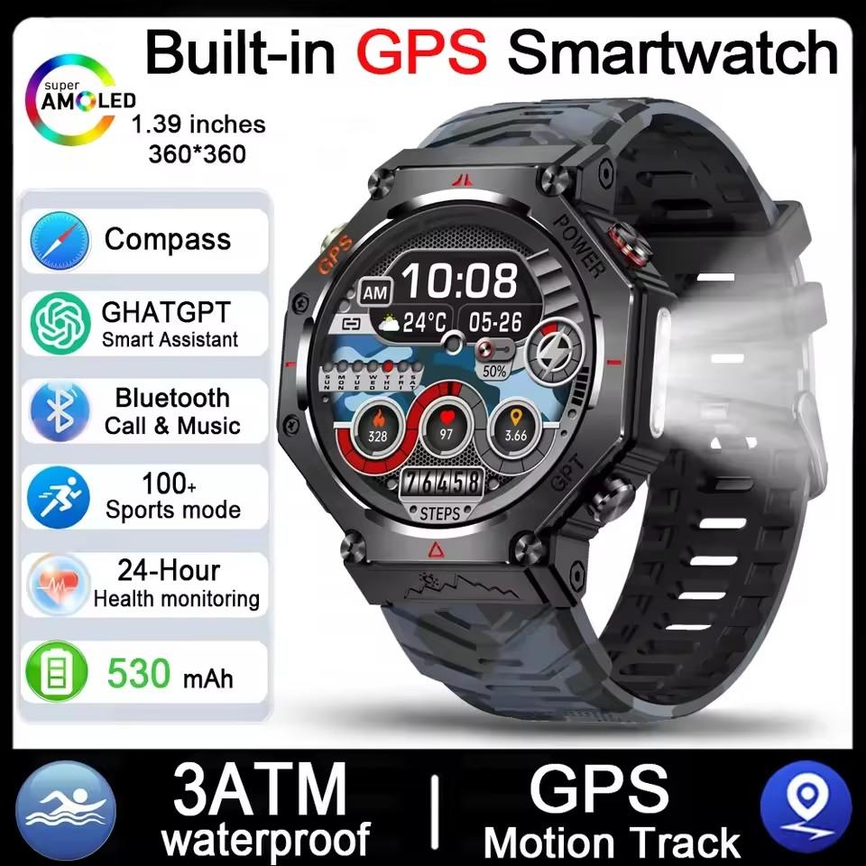 For Xiaomi New ChatGPT AI Assistant Smart Watch 5ATM Waterproof GPS Built-in Dual-band GNSS Compass Sport Smartwatch Men Woman