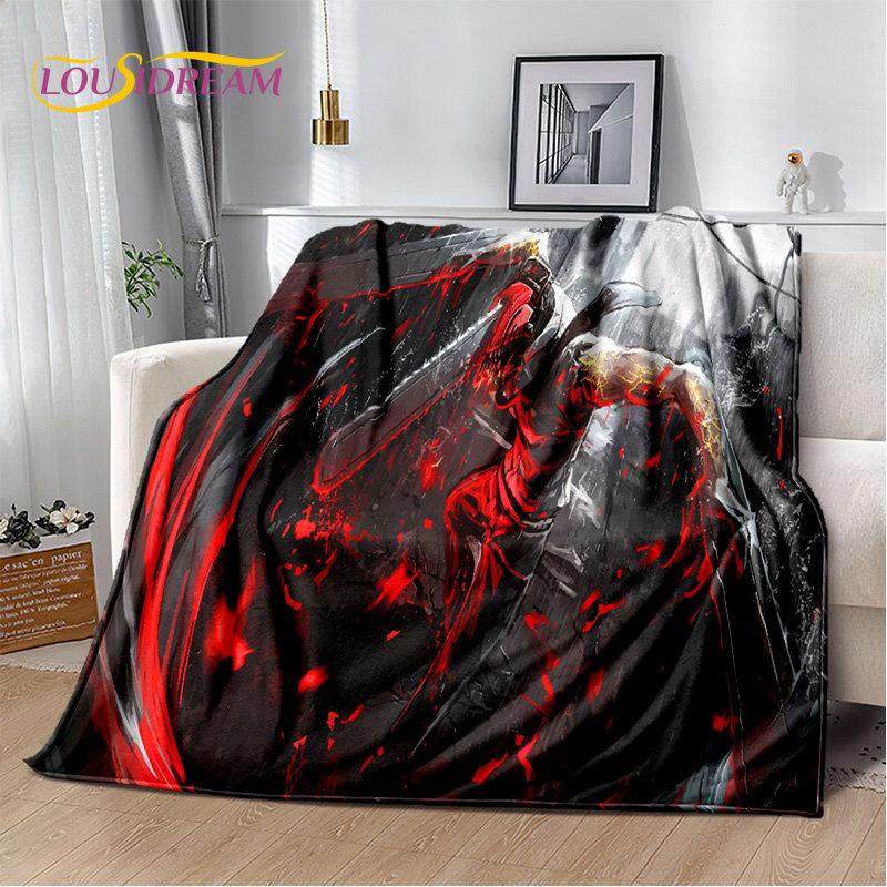 Anime Chainsaw Man Denji Cartoon Soft Plush Blanket,Flannel Blanket Throw Blanket for Living Room Bedroom Bed Sofa Picnic Cover