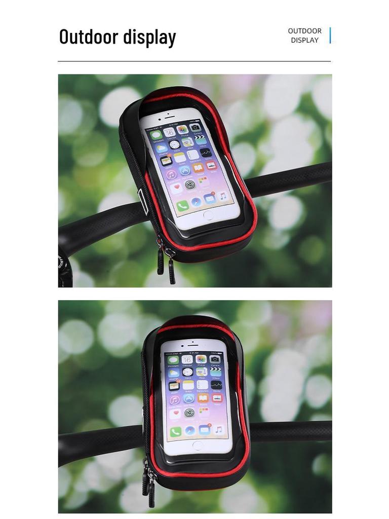 Waterproof Multifunctional Phone Holder Bag for Cycling & Motorcycling with Touchscreen Access