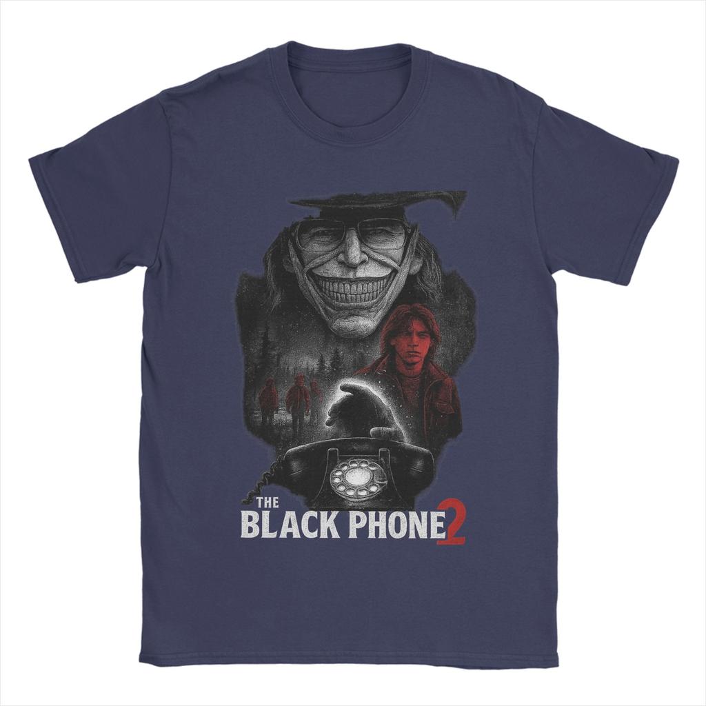 Men Women's T-Shirt Black Phone 2 Movie T-Shirts Novelty  Summer Tee Shirt Y2K Funny Custom Logo Cotton Tops Plus Size 5XL