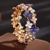 Enamel Hollow Cherry Blossom Elastic Bracelet with High-end Feel, Ladies' Valentine's Day Rose Bracelet