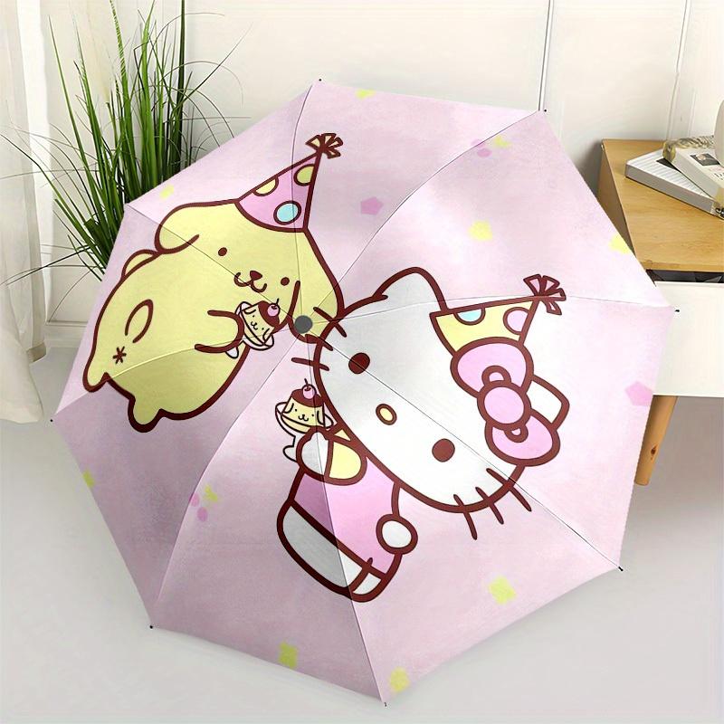 

1pc Hello Kitty Birthday Celebration Umbrella with Plastic Handle,Suitable for All Seasons Home Travel Outdoor UmbrellaSanlio564
