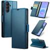 Samsung Galaxy A57 5G Case, ERBORD Glossy Litchi, Wallet with Flip, Blue