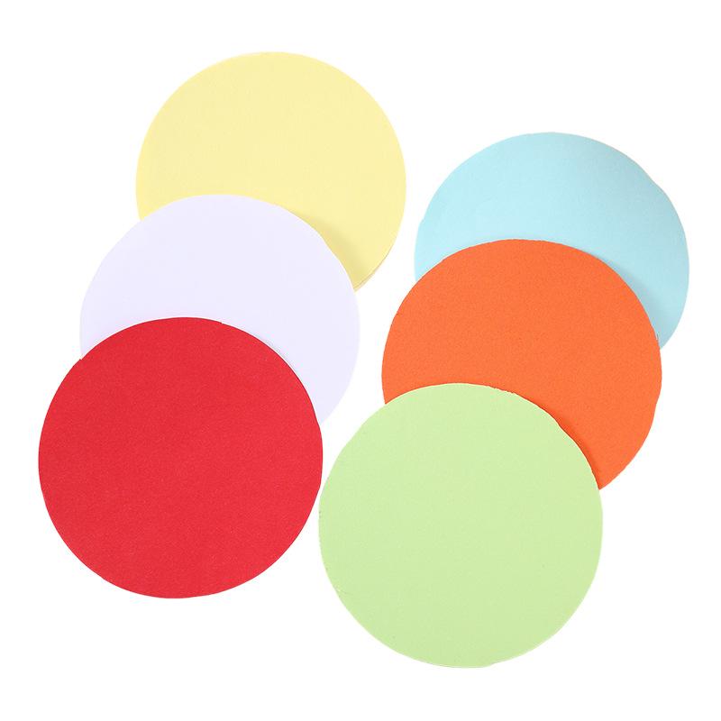 In-Stock Handmade Colorful Cardstock for Kids' Art Projects - 6 Colors, Round/Oval/Square Shapes, Ideal for Cutting, Painting, and Drawing