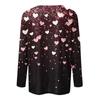 Long Sleeve Shirts For Women Cute Print Graphic Tees Blouses Casual Plus Size Basic Tops Pullover Valentine's Day