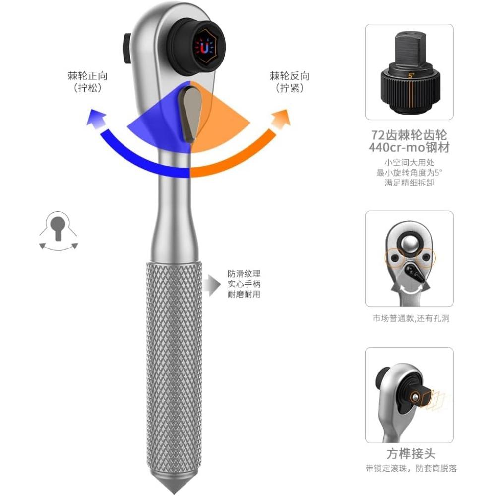 42 in 1 Magnetic Screwdriver Set, DIY Ratchet Screwdriver Set, Multi Bit Magnetic Drive Set with Detachable Ratchet Handle, Port