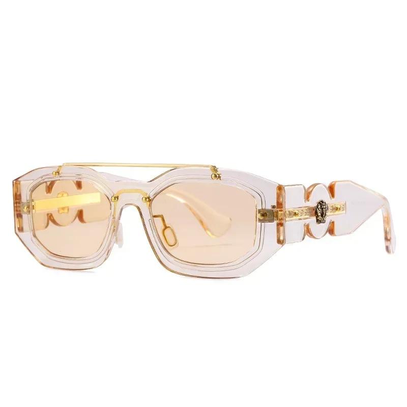 

Fashion Punk Sunglasses Men Vintage Decorative Polygon Eyewear Women Luxury Brand Designer Spring Unique Sun Glasses Other
