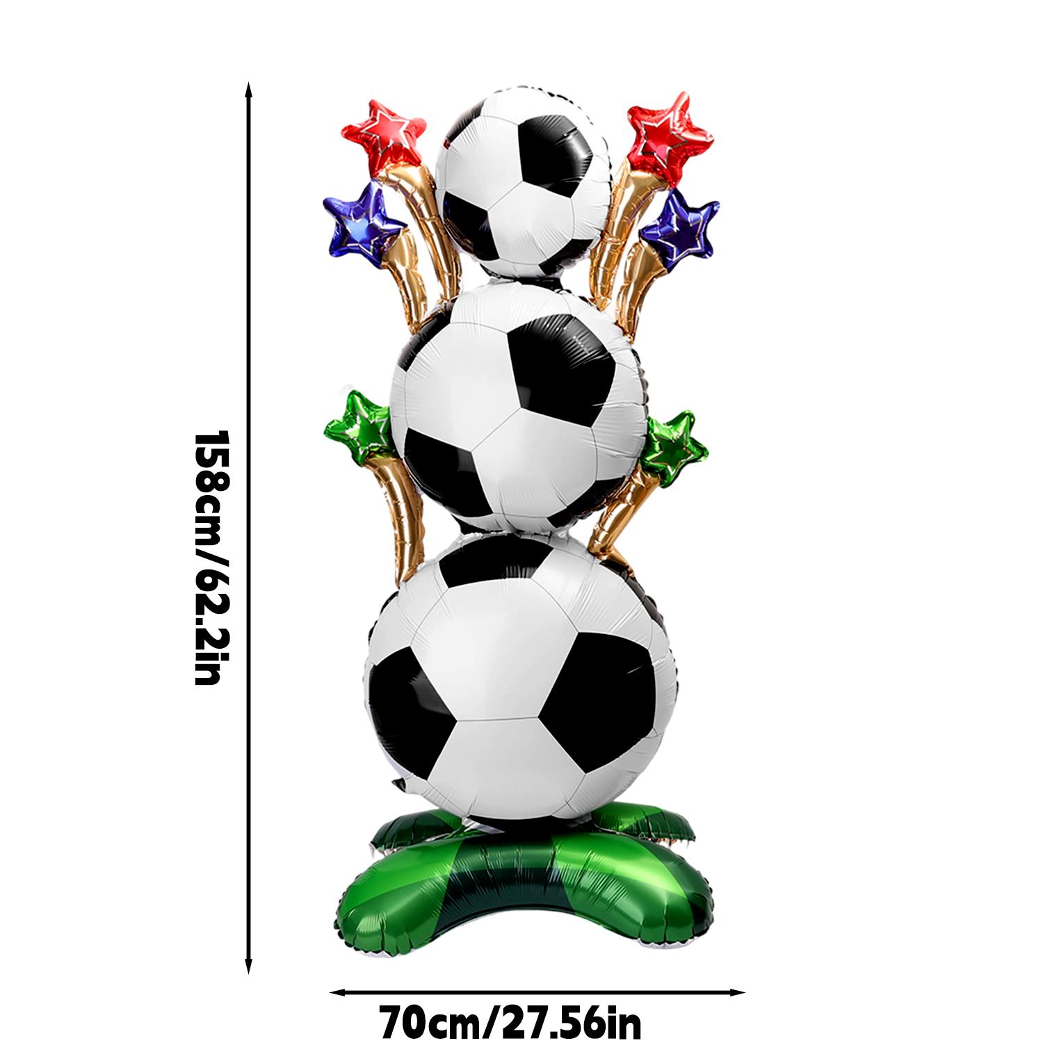 

5/1x Aluminum Foil Balloon Football Balloon Column Soccer Theme Party Decoration Soccer Fan Decor Stand Ballon Accessories 1PC