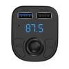 Bluetooth 5.0 FM Transmitter - Phonillico - Radio Adapter - 2 USB Ports - Hands-Free - Black