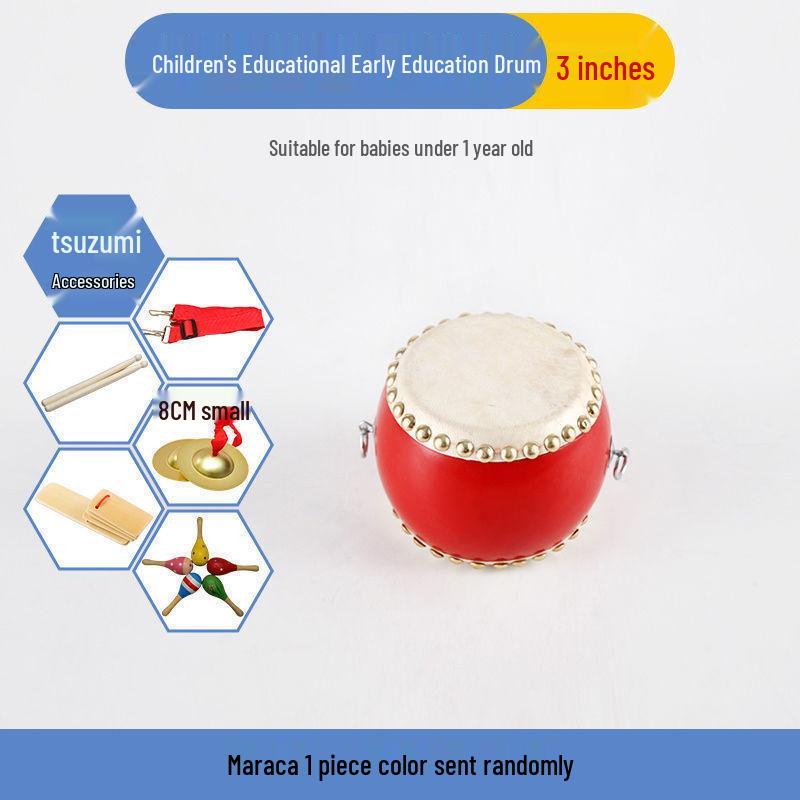 Kogane Inch Cowhide Drum: Children's Small Drum and Percussion Instrument.