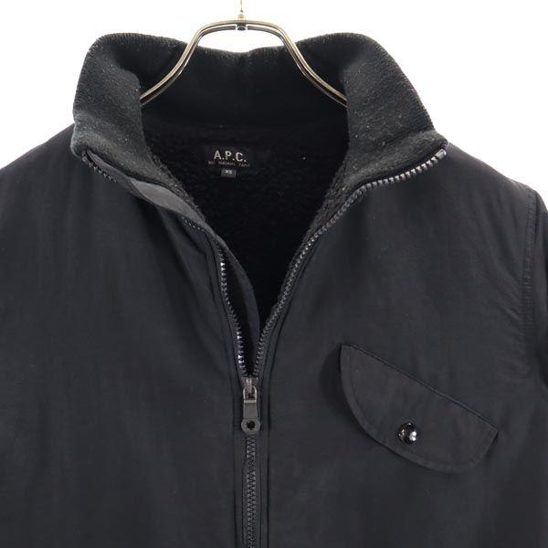 A.P.C. Long sleeve Blouson XS black Lightly padded fleece-lined jacket Men's Used