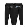 Mens Oversized Gradient Letter Embroidered Hooded Sweatshirt Set Streetwear Casual Tracksuit