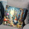 Magic Forest Pillowcase, Soft Fabric - Gnome and Mushroom Design for Cozy Home Decor, Unique Gift for Fantasy Lovers