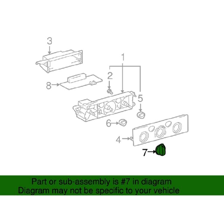 for 1995-2004 Tacoma HVAC Fan Control Knob 55905-35310 Fan Heater Control Button