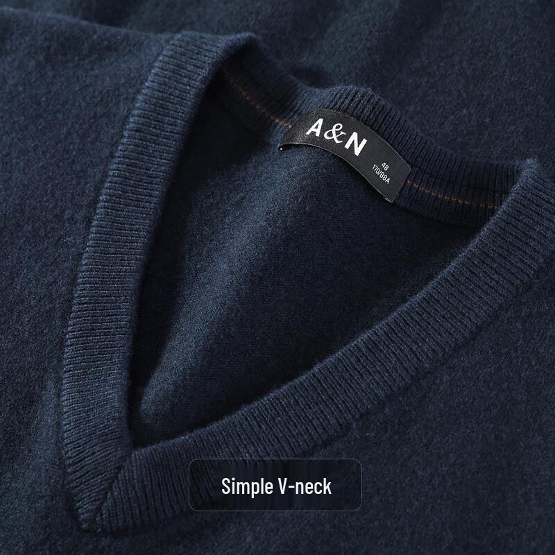 Antonio Herren Weste 100% Reine Wolle V-Ausschnitt