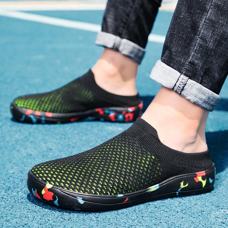 Men Slippers Wide Barefoot Summer Breathable Home Indoor Slippers Men Flats Thick Bottom Light Slides Fashion Walking Shoes