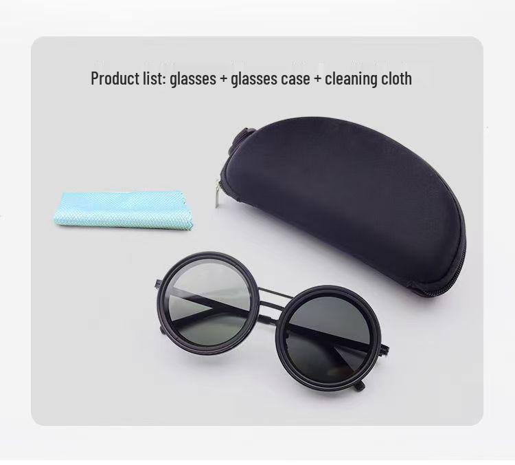 Handmade 9-Level Adjustable UV Polarized Sunglasses with High Light Transmission