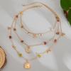 Pendant Clavicle Chain Women Sun Moon Star Bowknot Clavicle Necklace  Vacation