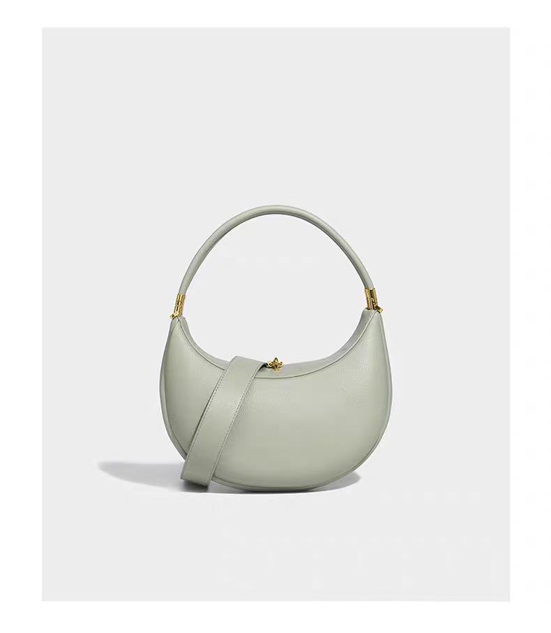 Stredná polmesiačiková PU kabelka pod pazuchu - Dámska módna taška cez rameno a crossbody