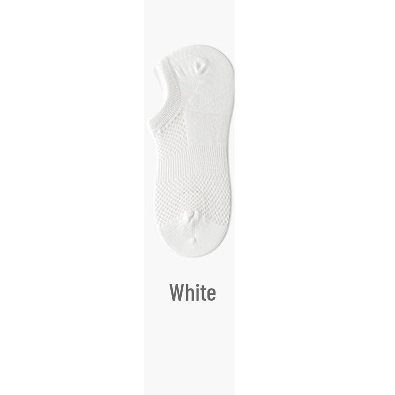 Women's Invisible No-Show Boat Socks - Summer, Ultra-Thin, Non-Slip, Odor-Resistant, Antibacterial, Low-Cut Cotton.