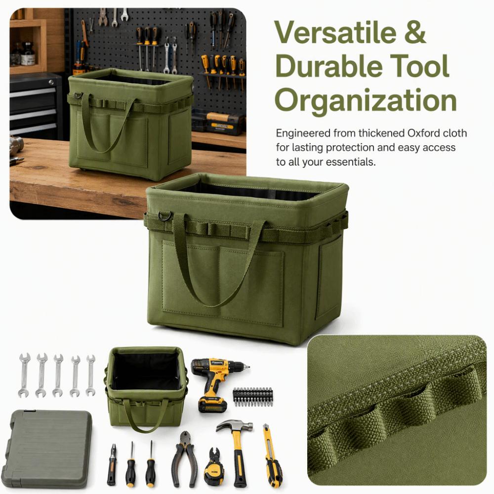Oxford Cloth Tool Storage Bag Large Capacity Tool Organizer Portable Foldable Tote Car Repair