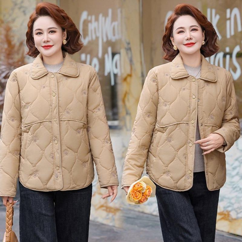 Women's Cotton-padded Jacket Short New Down Cotton-padded Jacket To Keep Warm and Light Middle-aged Cotton-padded Jacket In Autumn and Winter