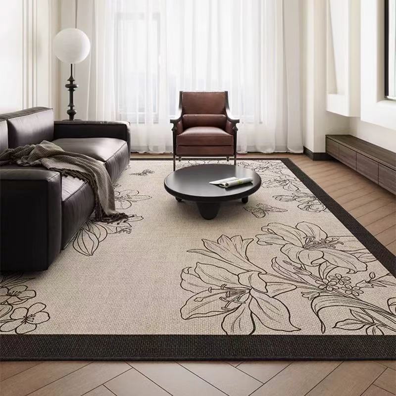 Light Luxury High-End Carpet Living Room Sofa Anti-Slip Waterproof Floor Mat Bedroom Anti-Stain Foot Mat Home Decoration