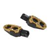 1 Pair Motorcycle Footpeg Left Right Anti Slip Universal Aluminum Alloy Motorcycle Footpeg Golden