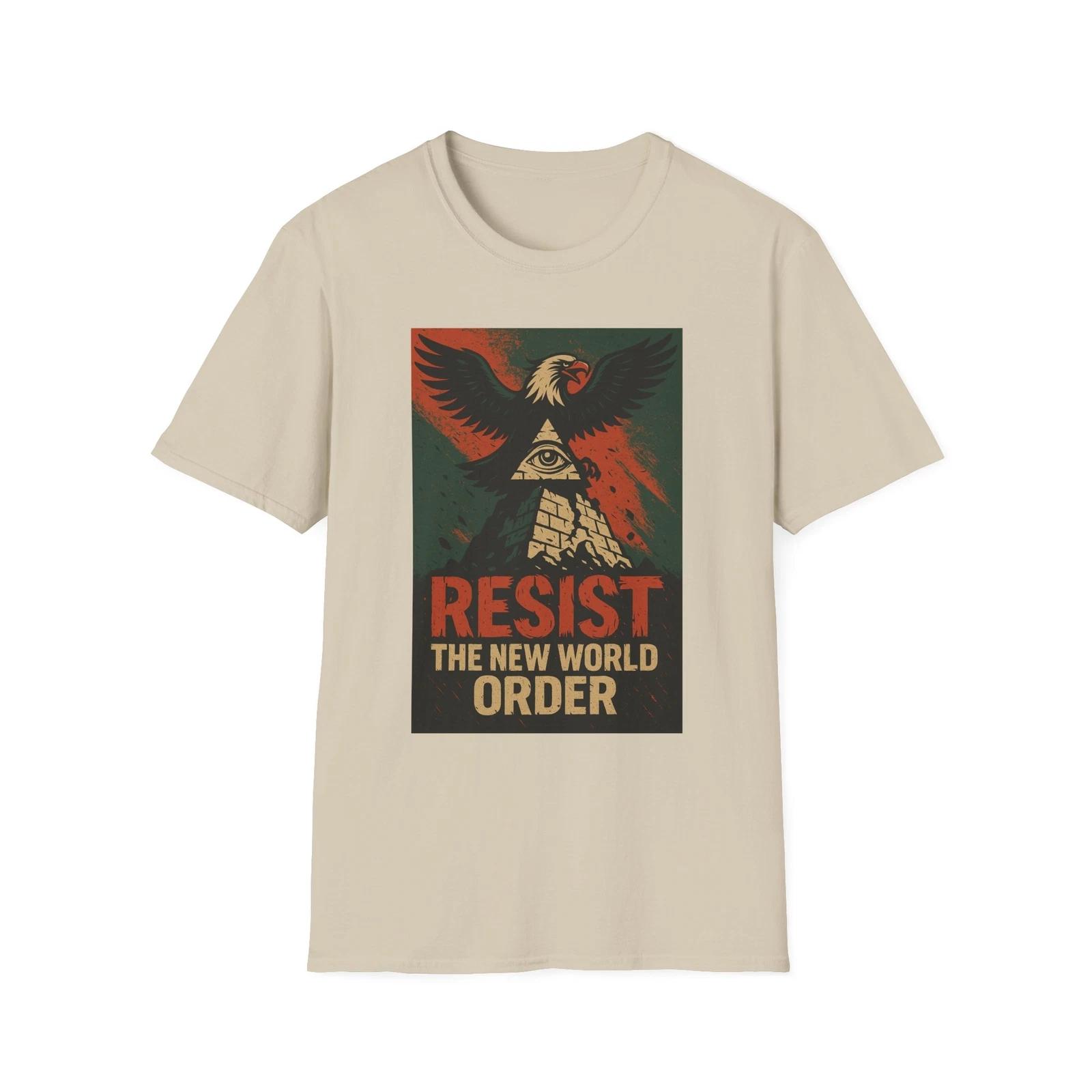 Resist the New World Order T shirt, ActivisT shirt, Patriotic Apparel 2XL