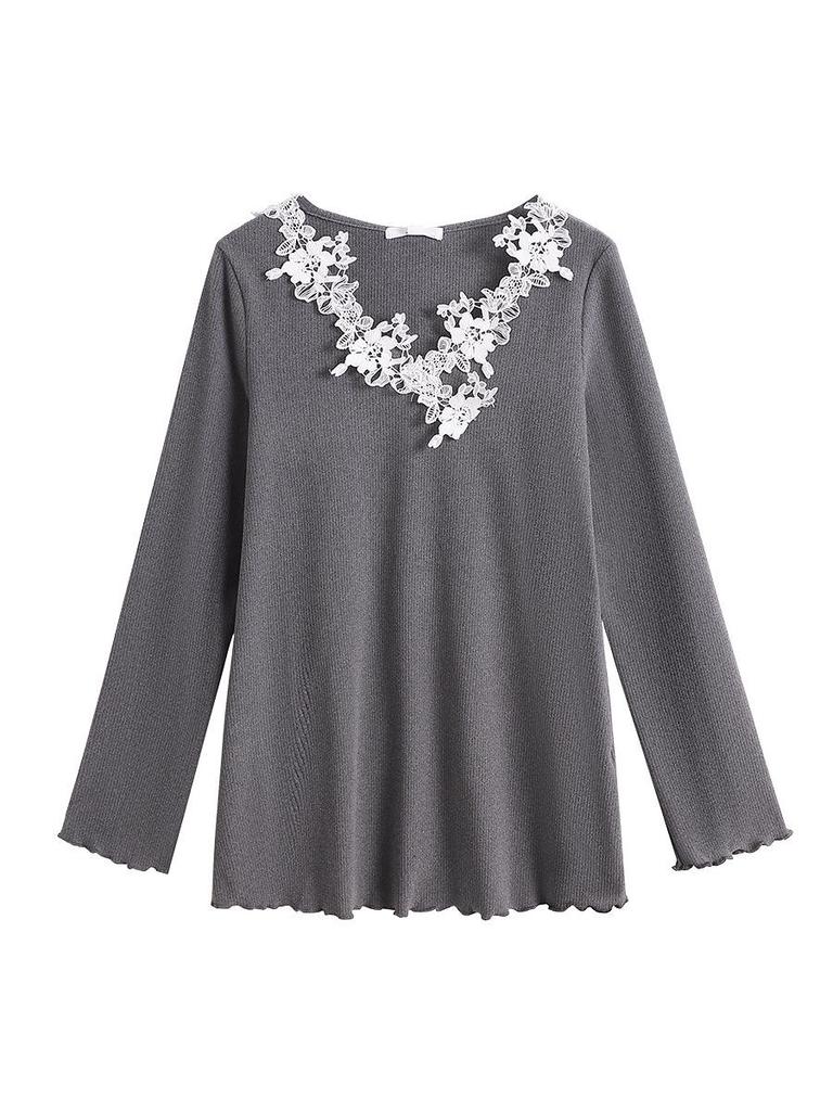 Plus Size Women's Long Sleeve Knitwear Top, Sizes 130-300 Jin - Sweet, Slimming Base Layer or Outerwear