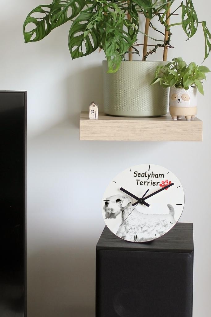 Sealyham Terrier, Welsh Border Terrier – Wall clock with a dog, shelf clock with a print | Art-Dog