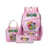 New rhythm box music game schoolbag backpack pencil bag three-piece set student heat transfer backpack