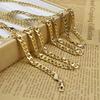 6MM European and American K Gold Plated Necklace Bracelet Set