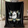 Anaheim DucksPrinted Flannel Blanket Cozy Skin-Friendly Warm Throw for Couch Bed Indoor Daily Use
