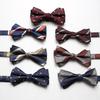 Dress British Striped Men'S Business Bow Tie, Wedding Groom Best Man Wedding Shirt Suit Accessories
