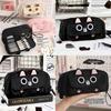 Cat Ears Pencil Case With Embroidery And Large Capacity For School Supplies