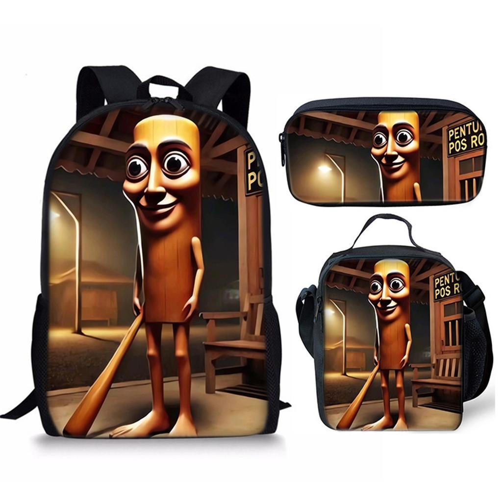 Cartoon Printing Casual Shoulder Bag Junior High School Students Large Capacity Backpacks