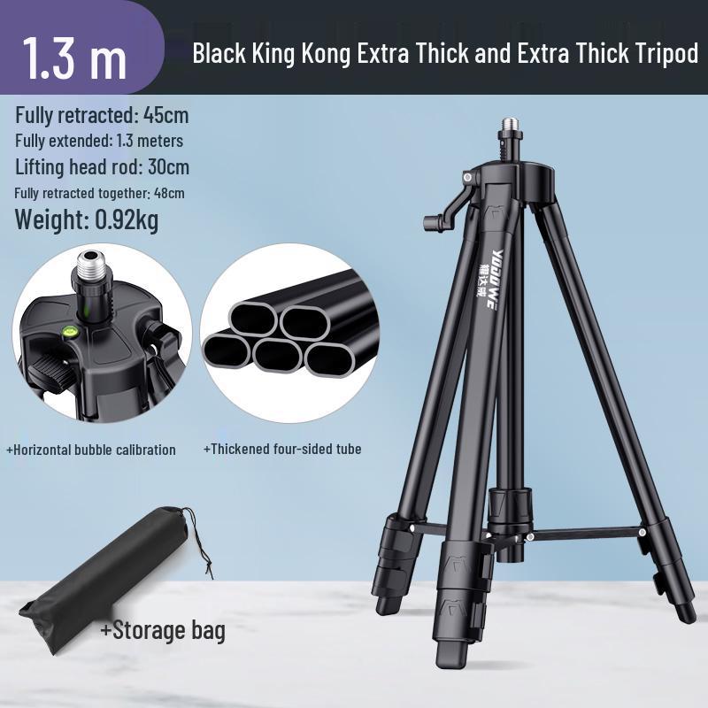 Telescopic Tripod Stand for Laser Level with Thickened Mini Lifting Frame