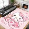 Crystal Velvet Rug Custom Name Text, Soft Non Slip Floor Mat Home DecorHello Kitty