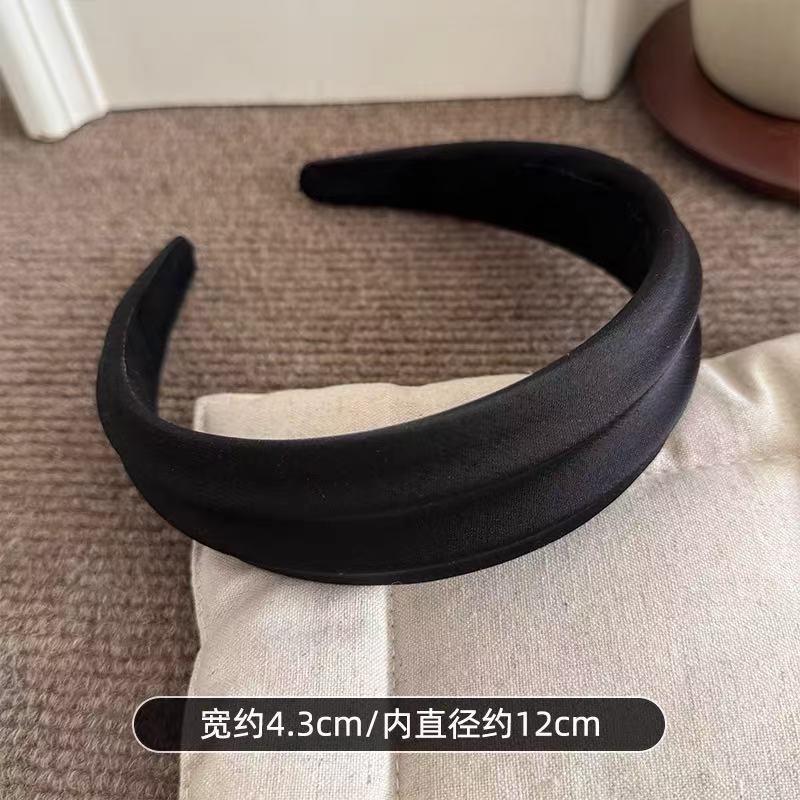 Red headband for women, wide-brimmed, hair-pressing, face-washing headband, high-end, stylish, fashionable headwear, hairpin headband