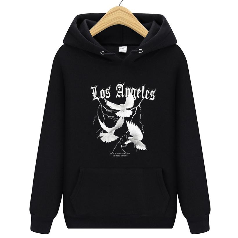 We Are Working Hard To Create a World Peace Dove Men's Hoodie with Creative Round Necked Clothing