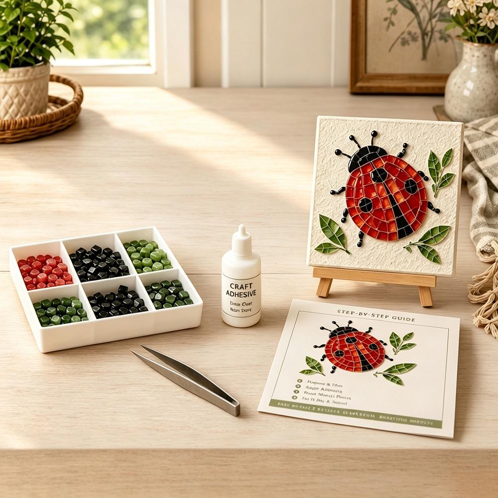 Glazen Tegels Mozaïek Kit DIY Beginner Vriendelijke Glazen Mozaïek Kit Tuindieren Kunst Voor Beginner