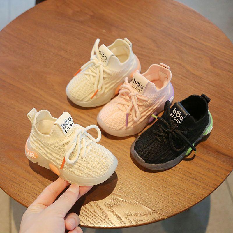 Baby soft-soled toddler shoes spring and autumn shoes one year old two coconut shoes classmate mesh knitted shoes baby shoes toddler