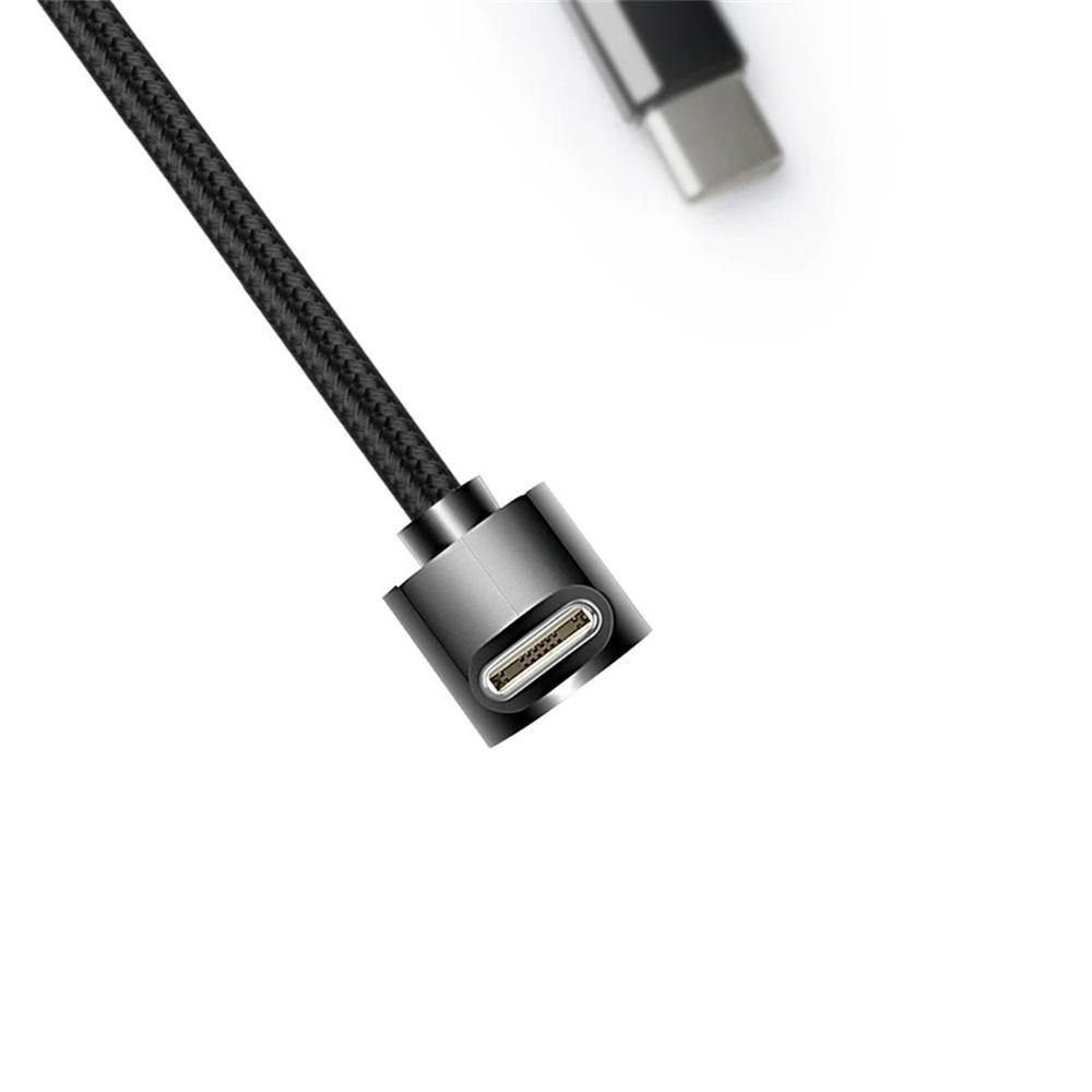 60W USB C To USB C Cable 90 Degree Elbow Fast Charge Phone Charger Data Cord For  iPhone Samsung Xiaomi Huawei Type C Quick Wire